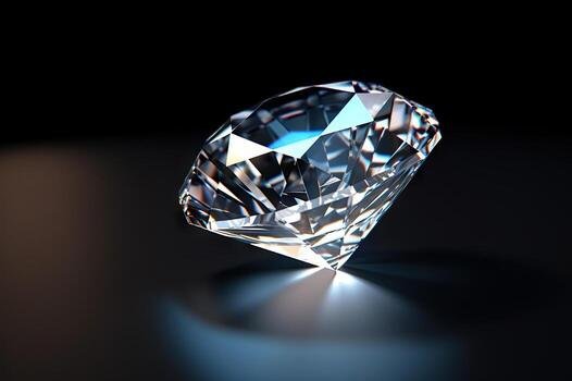 Brilliant shiny diamond close-up